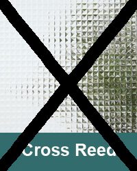 Cross Reed decorative glass sample