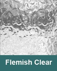 Flemish Clear decorative glass sample