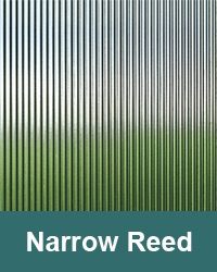 Narrow Reed decorative glass sample