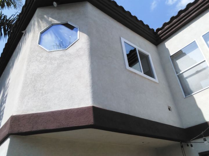 Residential windows on a two-story home