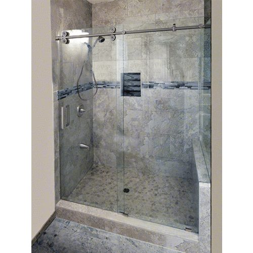 Crescent Shower glass enclosure, photo 1